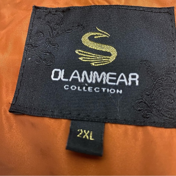 Olanmear Terracotta Color Puffer Jacket With Detachable Hood Fur Size 2XL - Picture 9 of 14